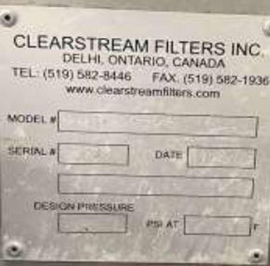 Used 2007 Clearstream Filters Inc MMF-27-30-S Self-Indexing Myco Media Filter