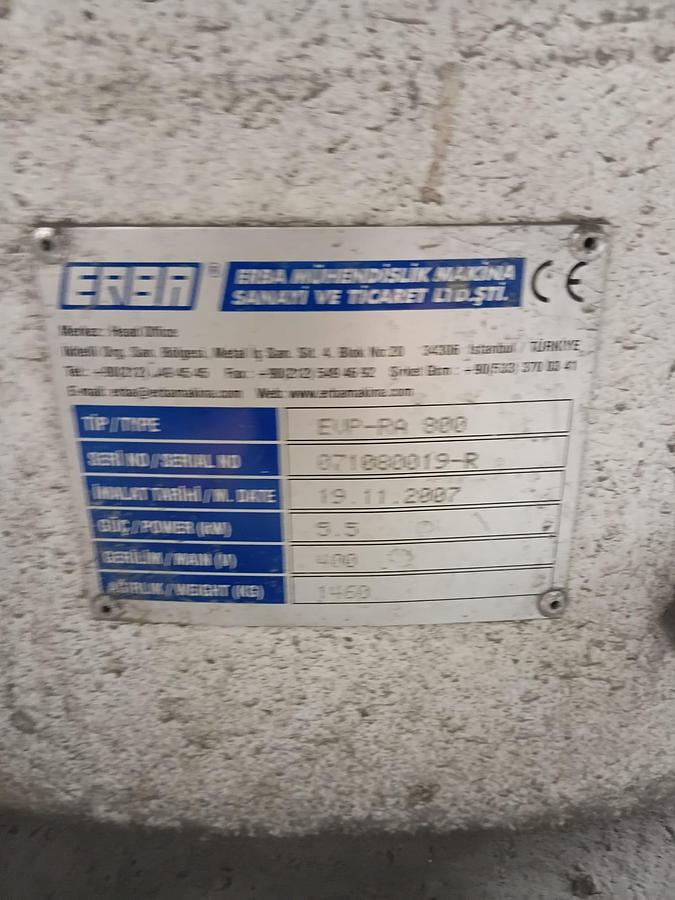 Used Erba Makina EVK-500 Surface Cleaning Machine & Vibratory Maize Dryer 500L Industrial Finishing Line