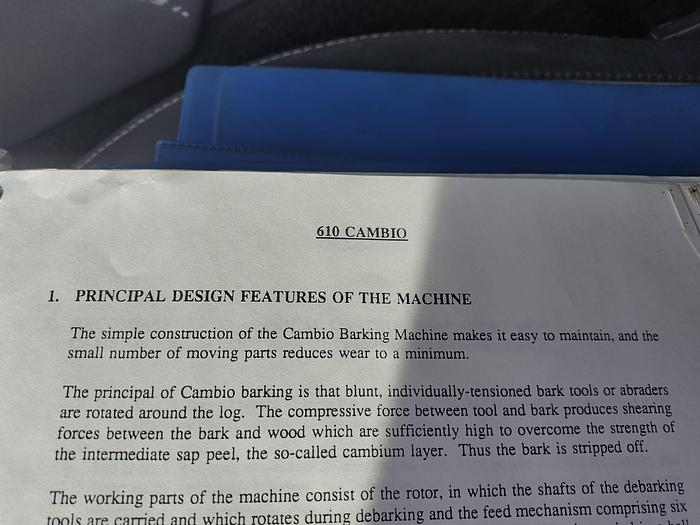 Used Cambia 610 Debarking Machine 