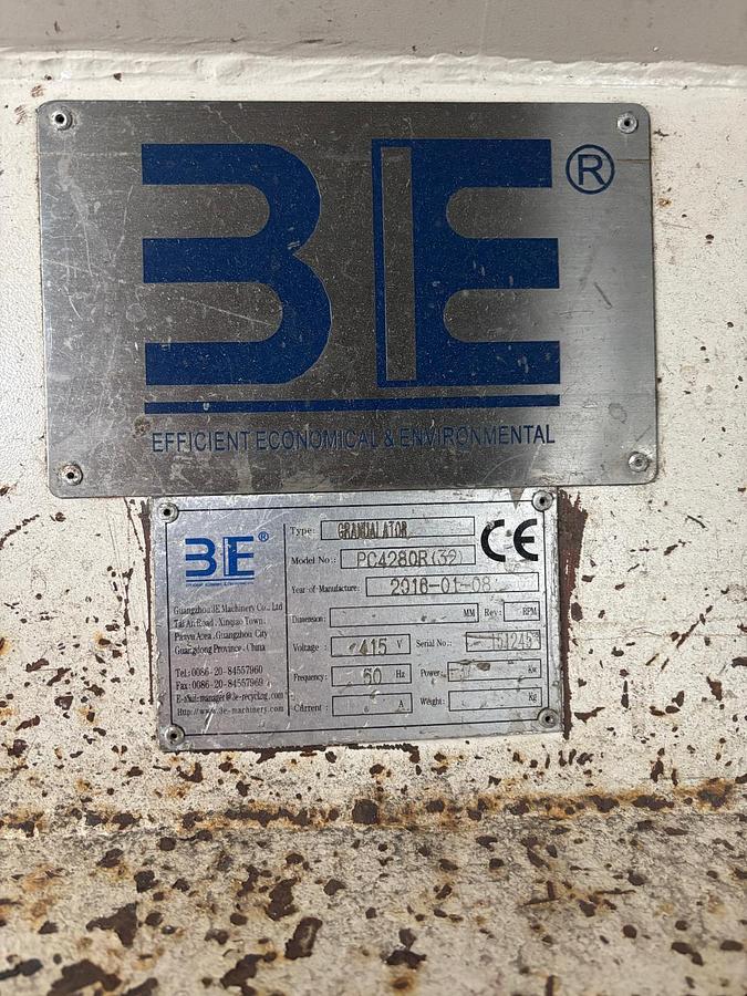 Used 2016 3E Machinery WT40100 PC4280R Single-shaft Shredder & Granulator Full Plant