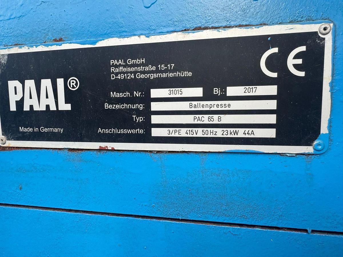 Used 2017 PAAL PAC 65 B