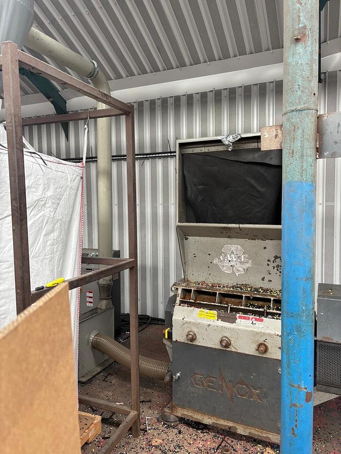 Used Genox GC800T Granulator W/Bagging System