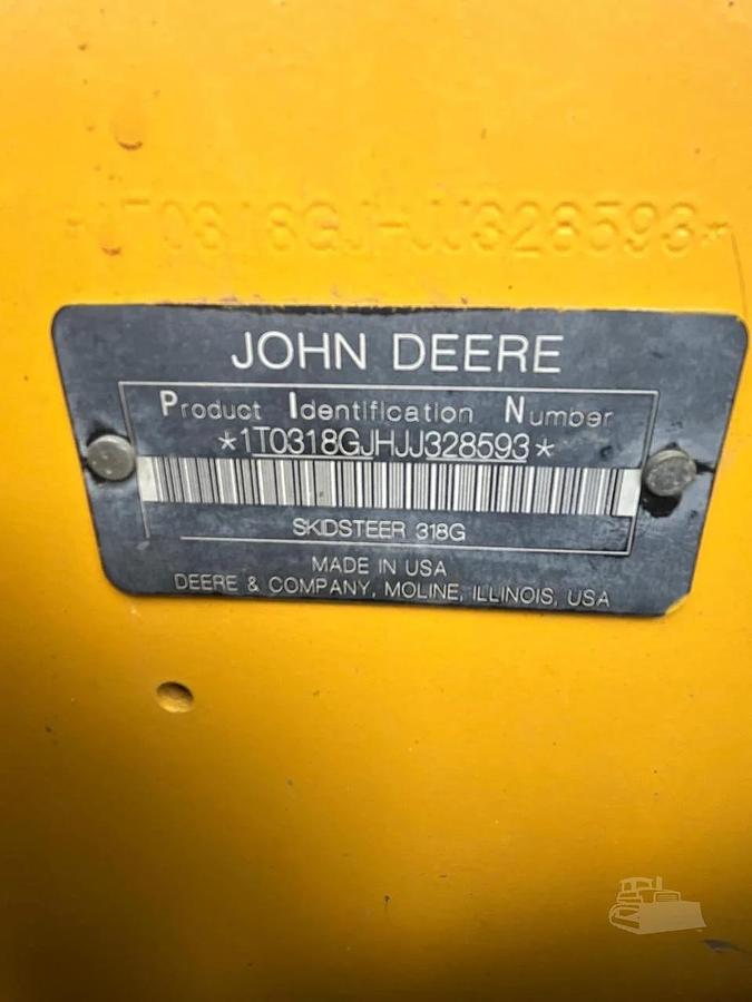 Used 2018 John Deere 318G Wheel Wheeled Skid Steer
