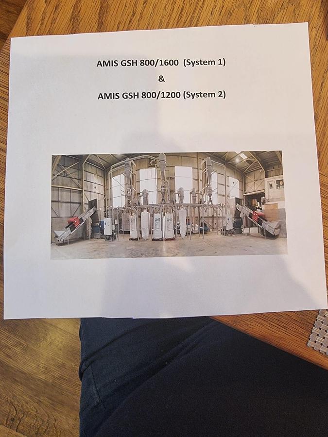 Used 2022 Amis GSH 800/1600 Plastics Granulator Plant Bagging Line