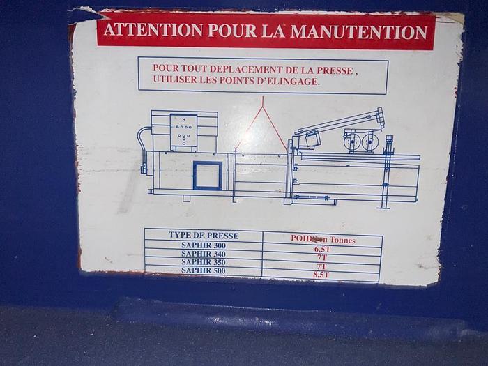 Used 2009 Saphir 500 Fully Auotomatic Baler