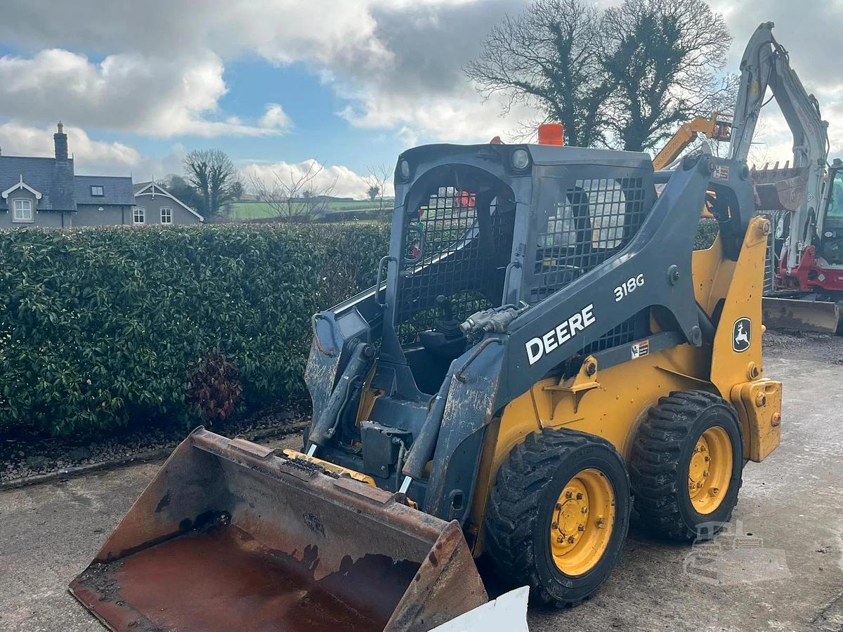 Used 2018 John Deere 318G Wheel Wheeled Skid Steer