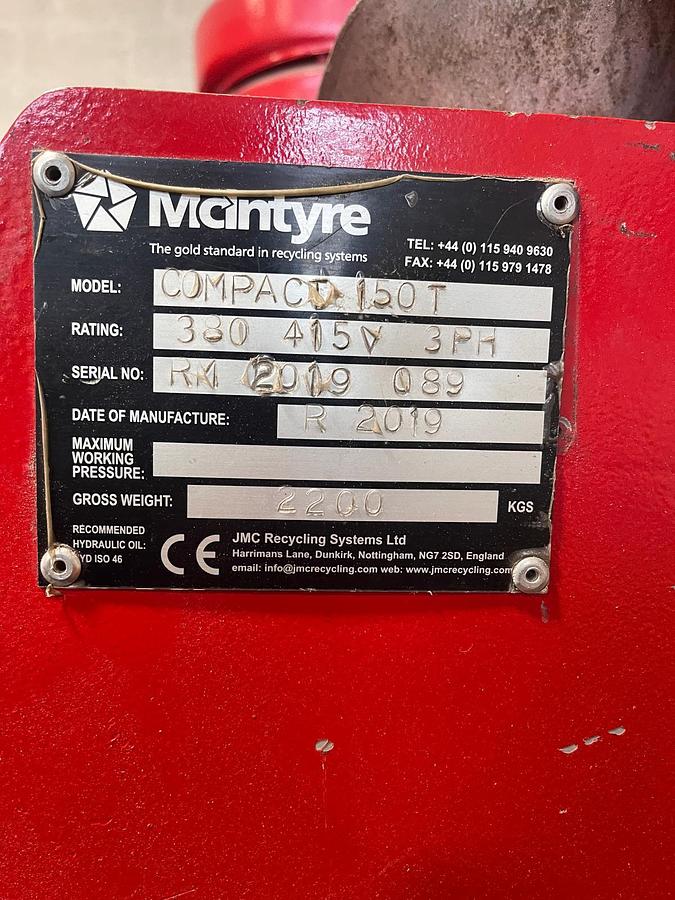 Used 2019 Wagner WS11-15 Single-shaft Shredder W/McIntyre Compact 150T Cable Granulator & Conveyor