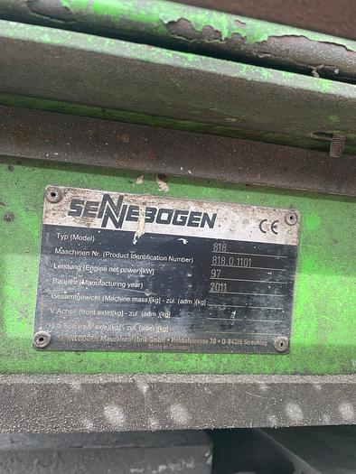 Used 2011 Sennebogen 818 Material Handler W/Arden S1102 Selector Grab 