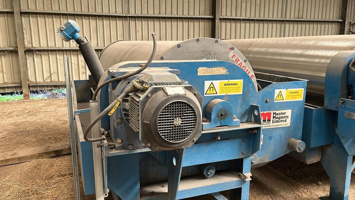 Used 2008 Master Magnets Con Current Wet Drum Magnetic Separator