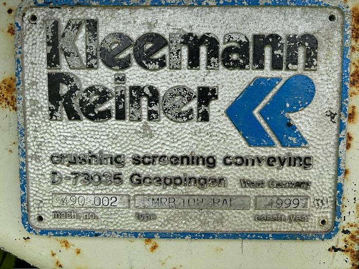 Used 1999 Kleemann MRB 102 Tracked Impact Crusher
