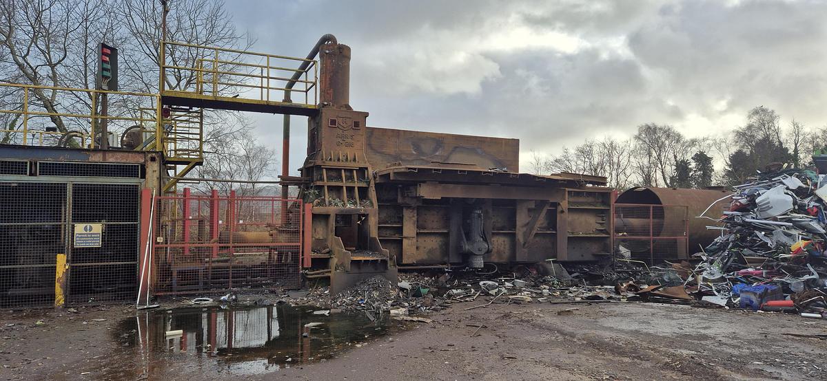 Used Harris TG 218 baler ferrous baler.