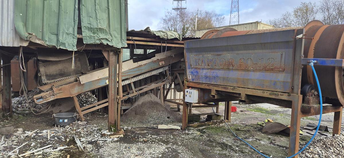 Used Hammer Mill processing Line WIth ECS and trommel