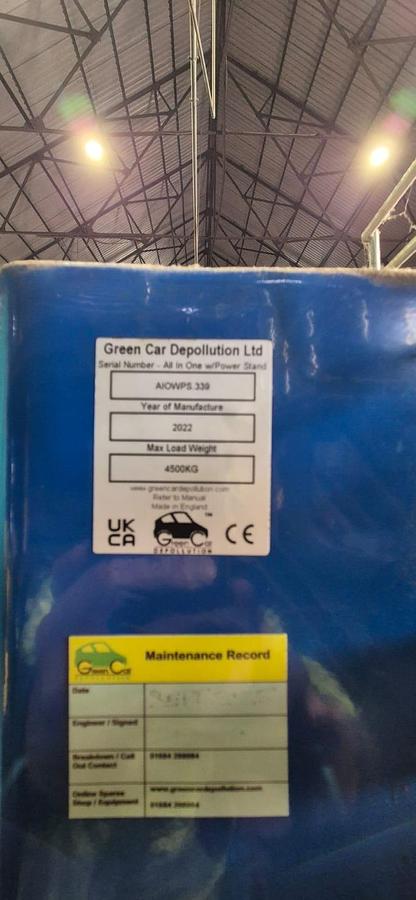 Used 2022 Green Car Depollution Ltd AIOWPS 330 De-pollution Plant