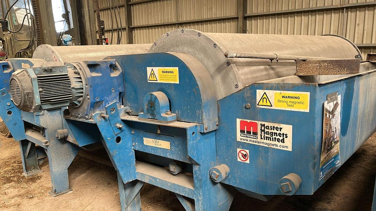 Used 2008 Master Magnets Con Current Wet Drum Magnetic Separator