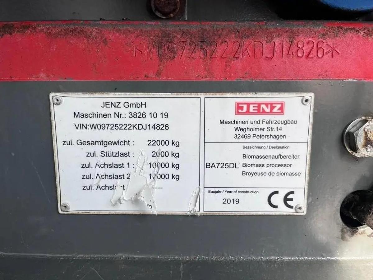 Used 2019 Jenz BA 725DL Wood Chipper Shredder