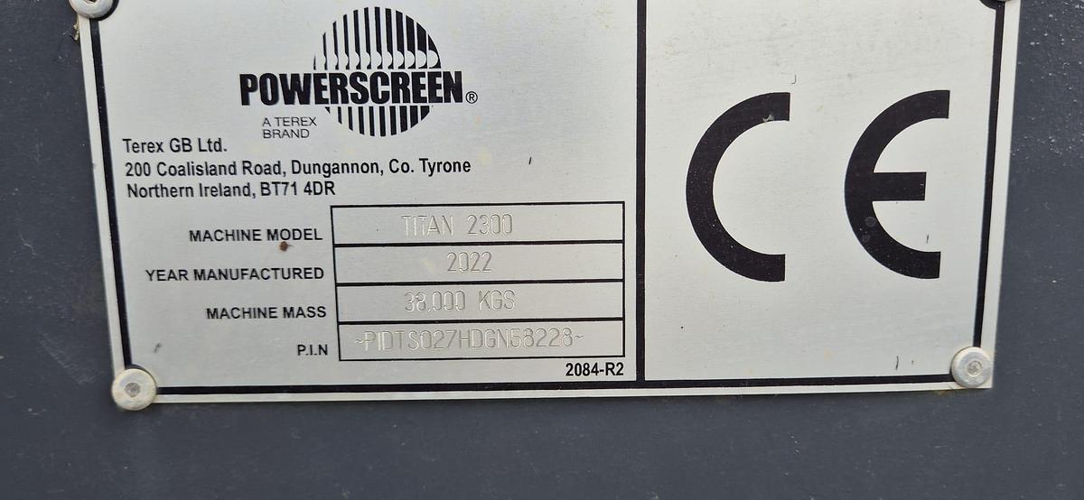 Used 2022 Powerscreen by Terex Titan 2300 Scalping Screen