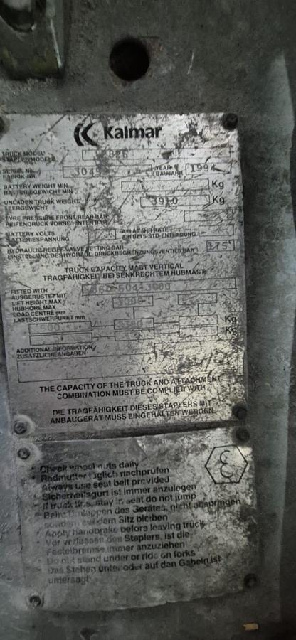 Used 1994 Kalmar Forklift Truck