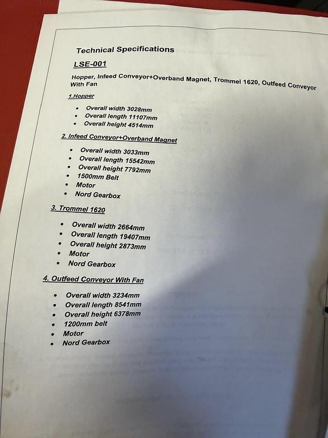 Used 2019 CRS NI 1620 Trommel W/Conveyors 