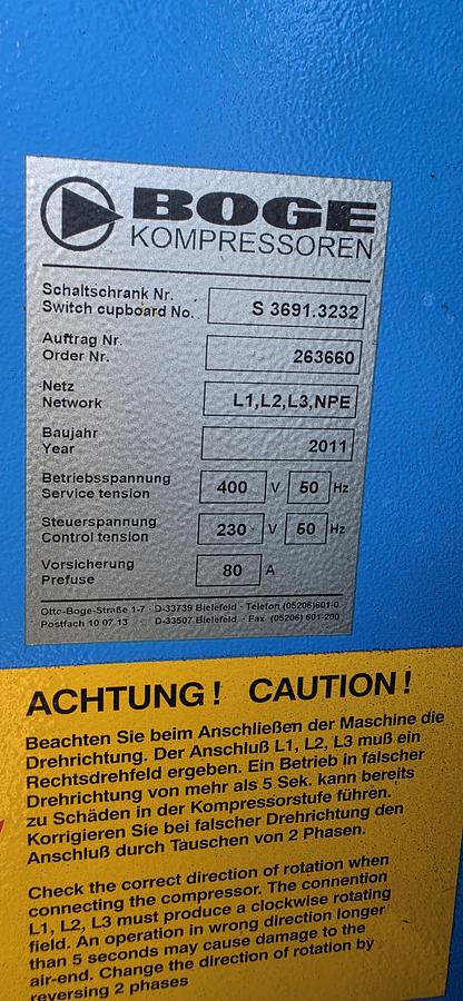 Used BOGE  SLDF 40 Screw Compressor