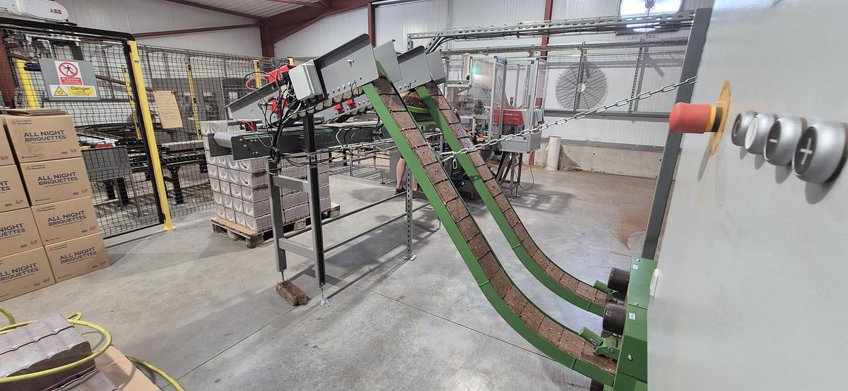 Used Wood Briquette Automatic Case Packing & Handling System