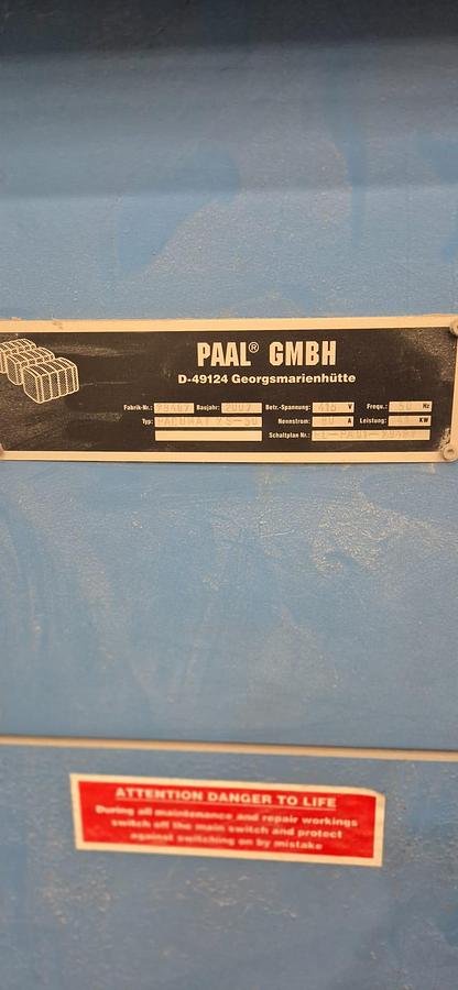 Used 2008 Shred-Tech Twin-shaft Shredder W/2007 PAAL Pacomat 2S Baler & Conveyor