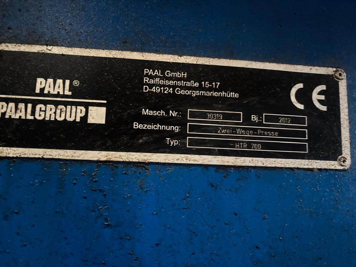 Used 2012 PAAL HTR 700 Fully Automatic Baler & Crosswrap System