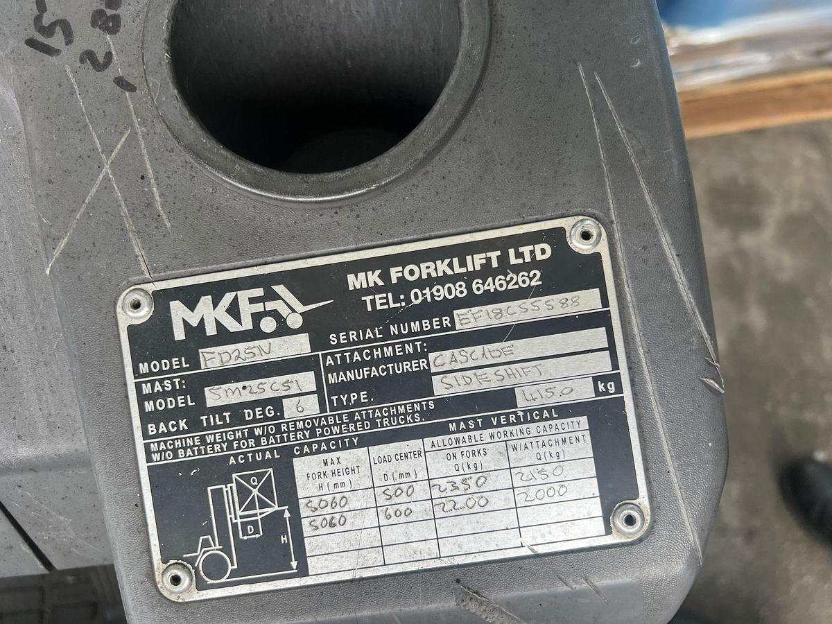 Used Mitsubishi Cascade FD25N Forklift 