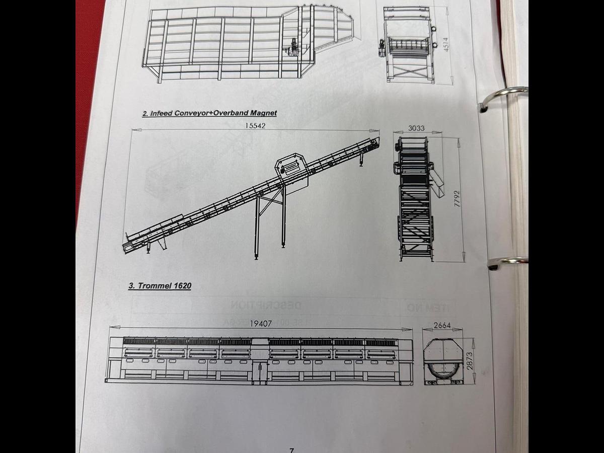 Used 2019 CRS NI 1620 Trommel W/Conveyors 