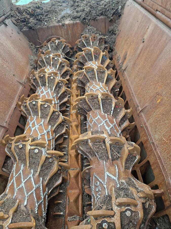 Used 2008 Komptech Crambo 3400 E Electric Twin-shaft Slow-speed Static Shredder