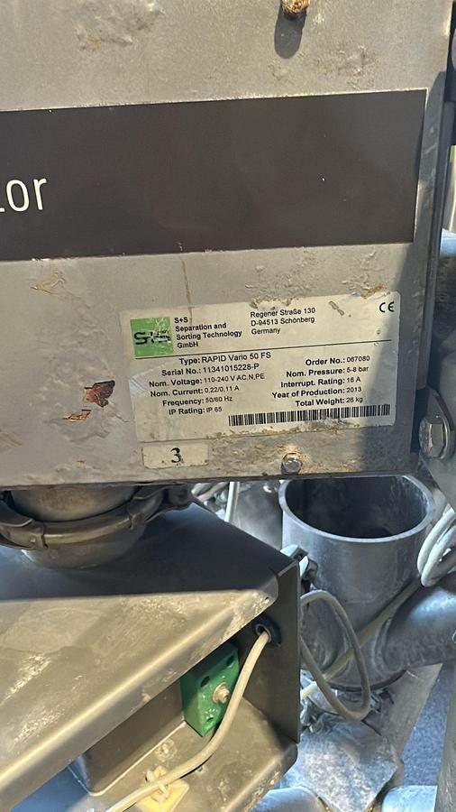 Used 2013 S+S RAPID Vario 50 FS Metal Separator 