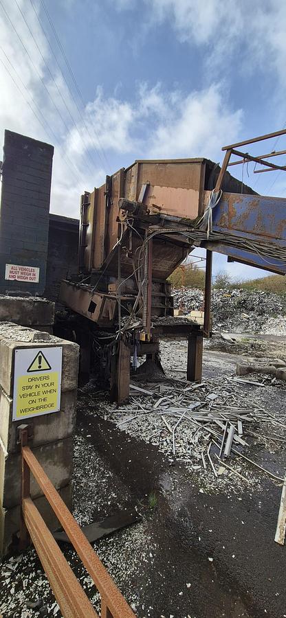 Used Hammer Mill processing Line WIth ECS and trommel