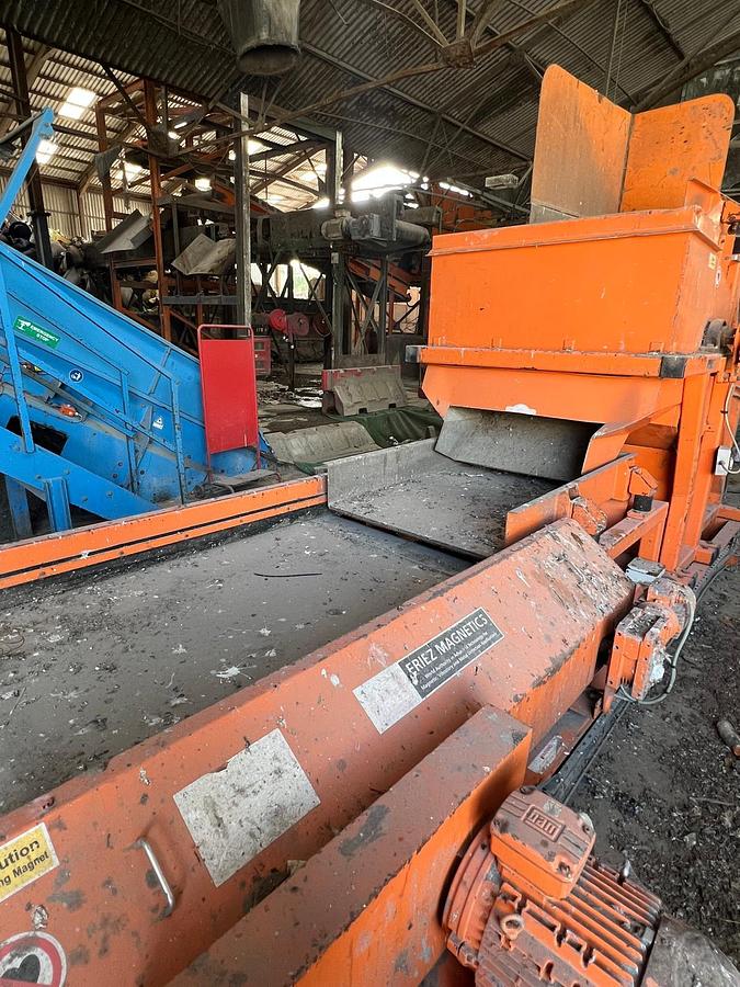 Used 2009 Eriez REV X NM S40 Eddy Current Separator (ECS) and RR Magnetic Drum Separator 