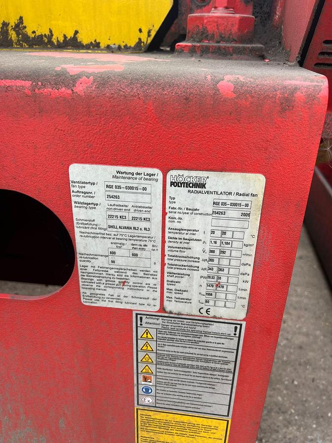 Used 2009 Hocker Polytechnik Radial Fan