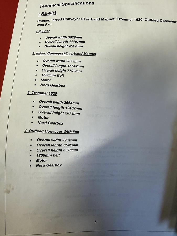 Used 2019 CRS NI 1620 Trommel W/Conveyors 