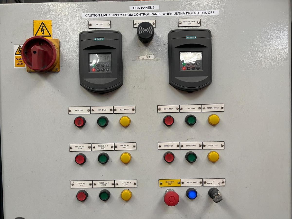 Used 2011 Eriez  X NM-40 magnets and Rear Earth drum