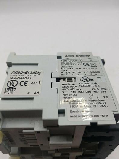 Used ALLEN BRADLEY 100-C09*10 Ser A