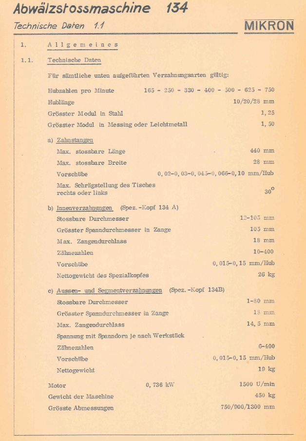 Usado Talladoras de cortador MIKRON 134 #4487