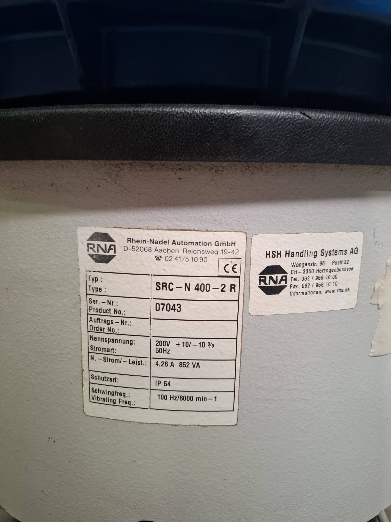 Usado Alimentador vibratorio Rhein-Nadel Automation GmbH SRC-N 400-2R