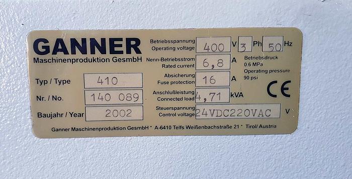 Used 2002 Gannomat GANNOMAT "ELITE 25 "S, year 2002