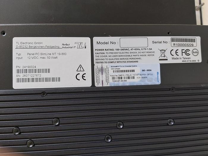 Industrie Panel PC Slimline, Touch Screen, MT 19-880, TL Electronic gebraucht-Top