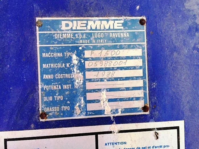 Used FILTRI DIEMME chamber filter press – GIGANTE 1500