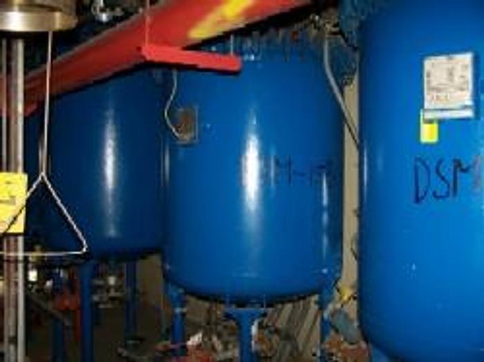 Used Pfaudler 300 gallon vertical glass lined vacuum receiver