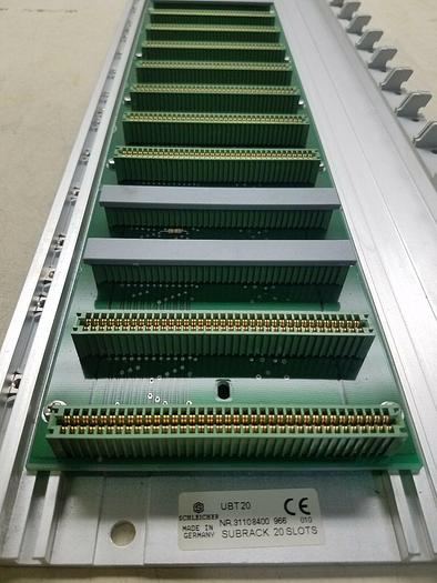 Used SCHLEICHER SUBRACK 20 SLOT PLC UBT20 UBT-20 31108400