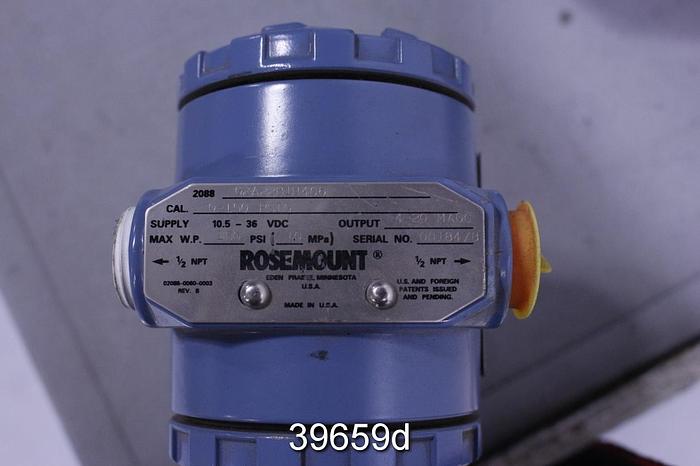Used Rosemount 2088G2A22B1B4C6 Pressure Transmitter #39659