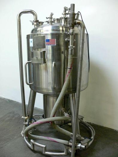 Used Precision 350 Liter Stainless Steel Jacketed Reactor w/ Load Cells, Rated 45 PSI
