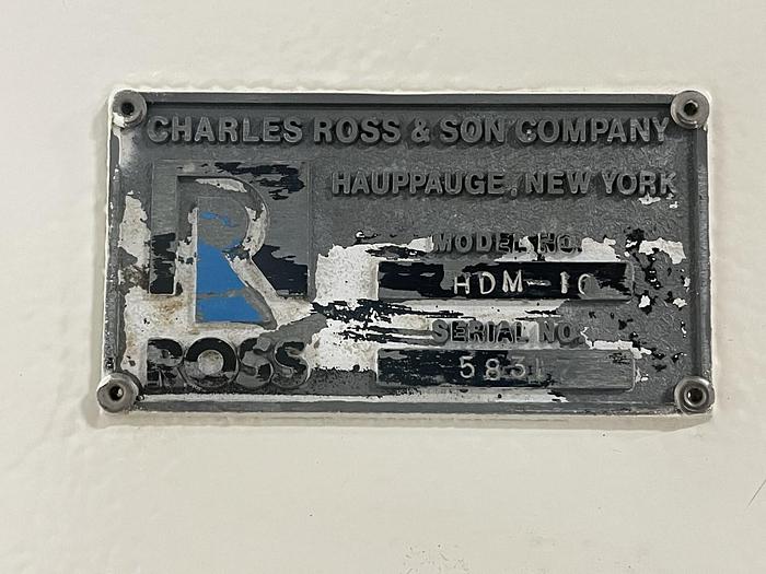 Used 10 GALLON ROSS DOUBLE PLANETARY MIXER