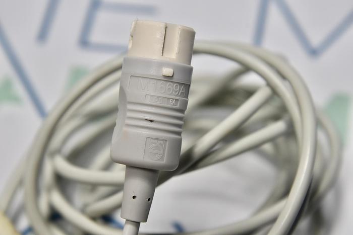 Used Philips M1669A (989803145071) CBL 3-Lead ECG Trunk Kit, AAMI / IEC 2.7