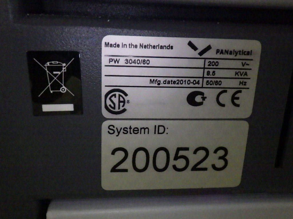 Used 2010 Philips/ Panalytical X-Pert Pro