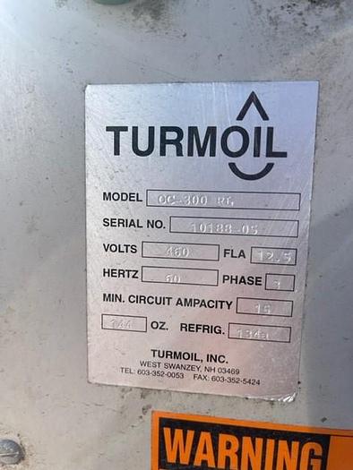 Used Turmoil Chiller Model OC-300RL