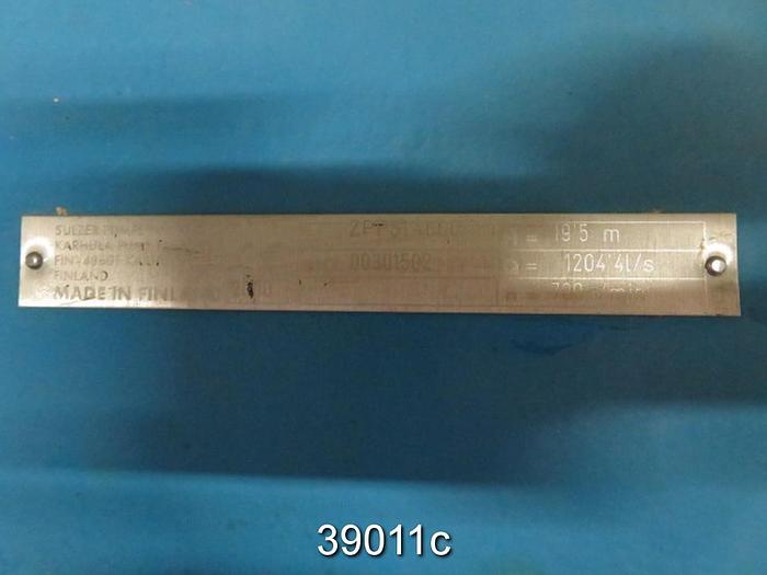 Used Sulzer/Sulzer Zpp 51-600 Fan Pump #39011